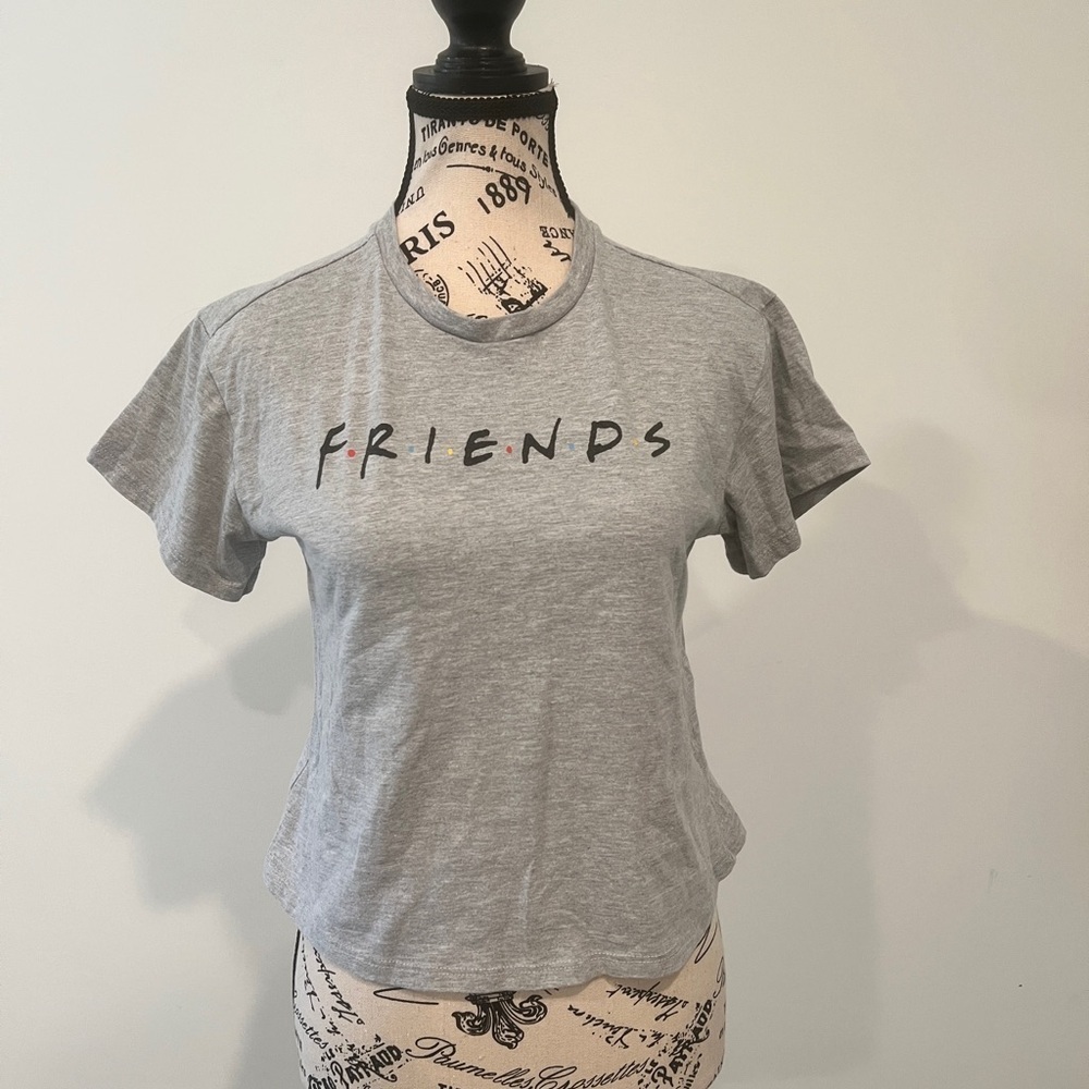 Girl's Grey Friends Tee, Large (10/12)